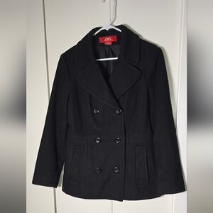 Anne Klein Sport Elegant Black Pea Coat